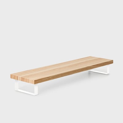 Elements Monitor Stand - Clear on Ash (S_CA) / Smooth Plaster (TR-PLS)