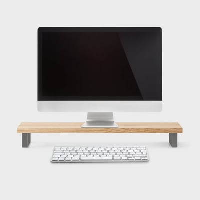 Elements Monitor Stand - Clear on Ash (S_CA) / Stone (S-ST)