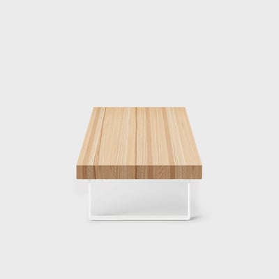 Elements Monitor Stand - Clear on Ash (S_CA) / Smooth Plaster (TR-PLS)