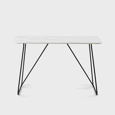 Market Wire Frame Desk - Marble (H-WA2) / Charcoal (TR-F)