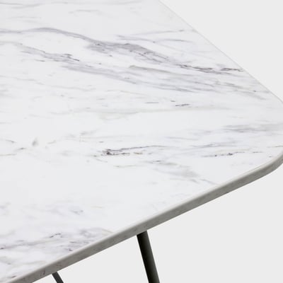 Market Wire Frame Desk - Marble (H-WA2) / Charcoal (TR-F)