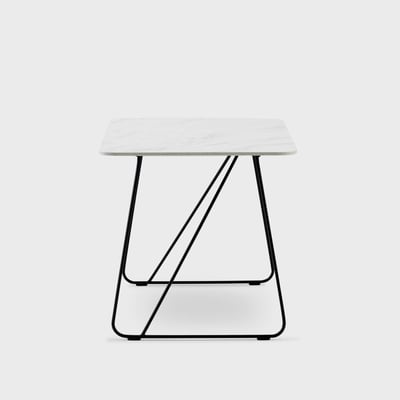 Market Wire Frame Desk - Marble (H-WA2) / Charcoal (TR-F)