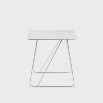 Breck Office Chair & Market Desk Set - Blush with White Base (BRB_WT) / Marble (H-WA2) / Smooth Plaster (TR-PLS)