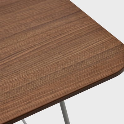 Market Wire Frame Desk - Neo Walnut (H-KL) / Smooth Plaster (TR-PLS)