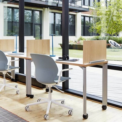 Jive Swivel Table - 24D x 60W / Field Elm (H-KP) / Charcoal (TR-K)