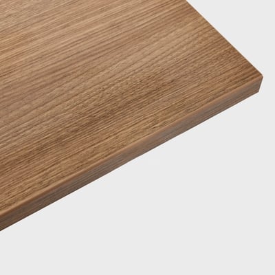Jive Bridge Base Conference Table - 30x60 / Neo Walnut (H-KL) / Smooth Plaster (TR-PLS)