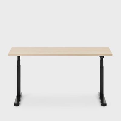 Breck Office Chair & Upside Sit-to-Stand Desk Set - Coal with Black Base (BRC_BK) / 29