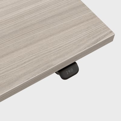 Upside Sit-to-Stand Desk - 29D x 46W / Grey Elm (H_KN)/Black / Standard Range/Programmable Paddle