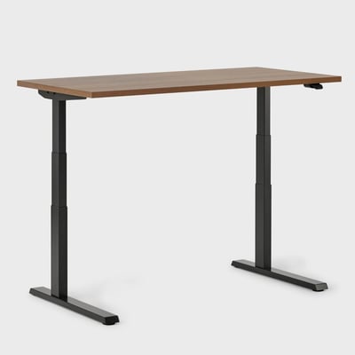 Breck Office Chair & Upside Sit-to-Stand Desk Set - Coal with Black Base (BRC_BK) / 29