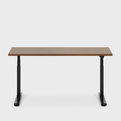 Breck Office Chair & Upside Sit-to-Stand Desk Set - Coal with Black Base (BRC_BK) / 29