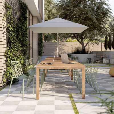 Haworth Forrest chairs in an outdoor space