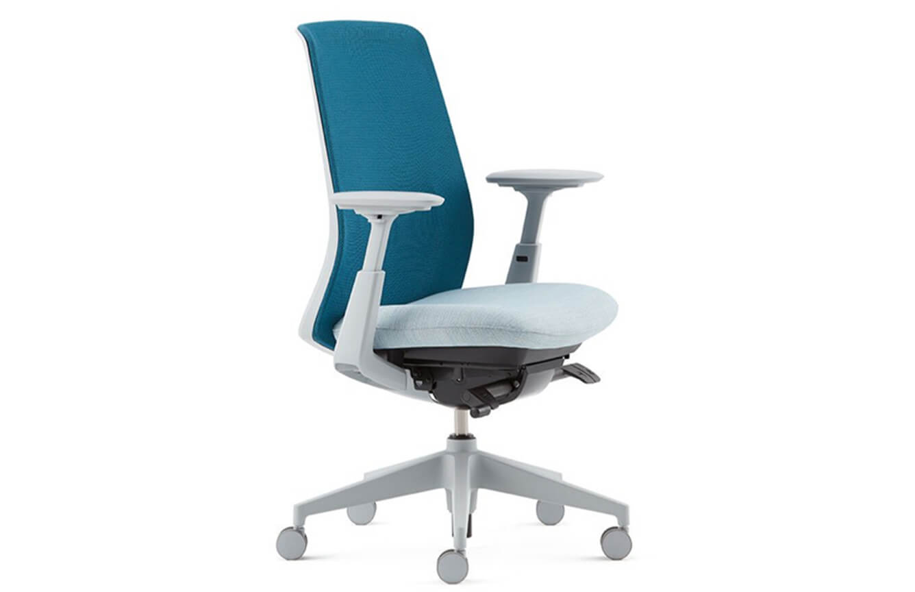 picture of blue soji office chair 
