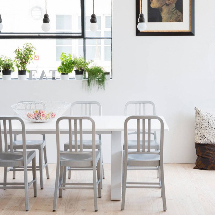 Haworth Emeco chairs in grey in a common space view 1