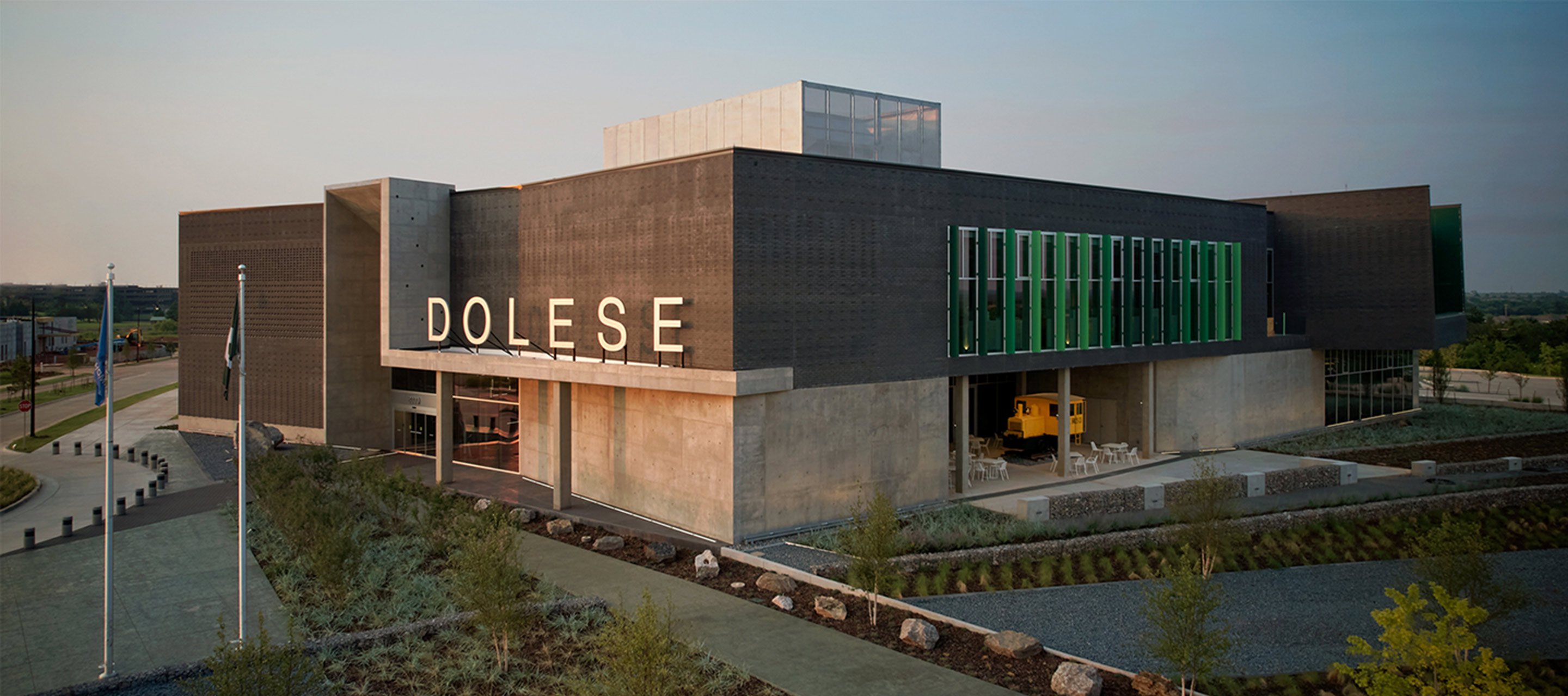 Exterior elevation of Dolese building