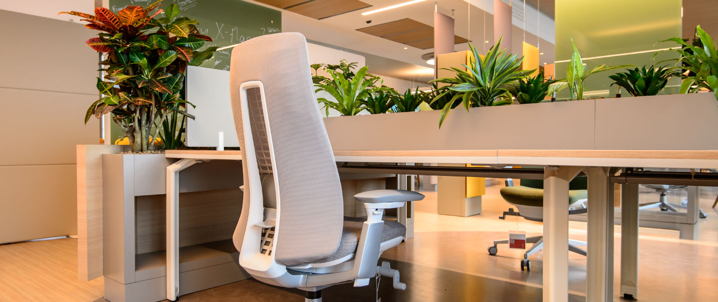 Fern chair and Epure desks at the ESA client office