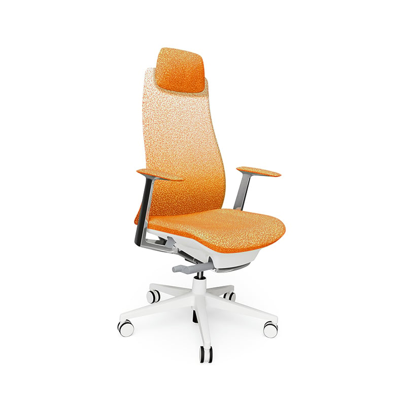 Haworth Fern chair in orange upholstery