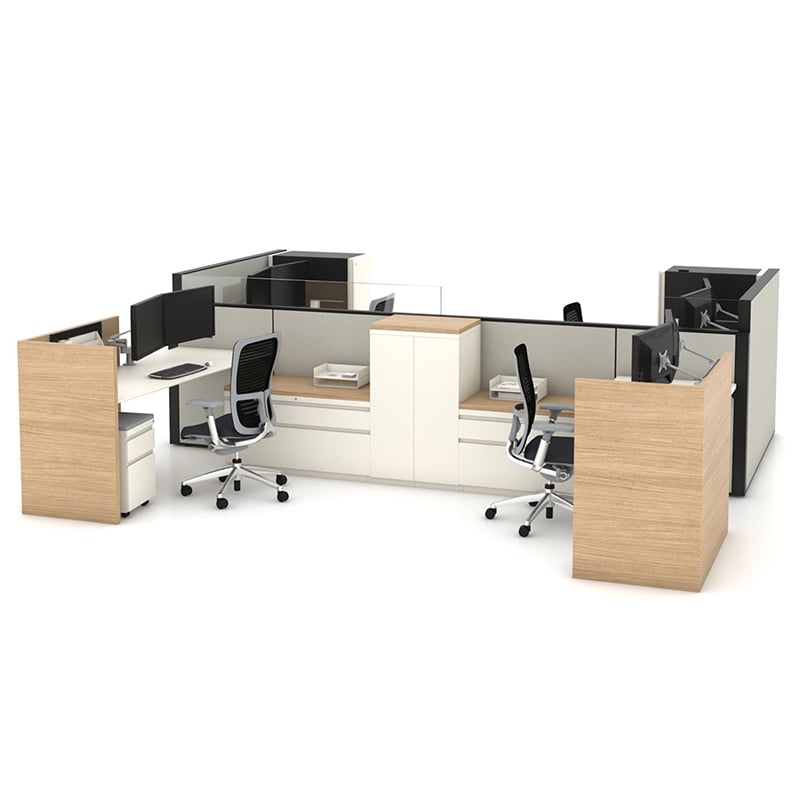 Haworth Compose Echo workspaces in a office space