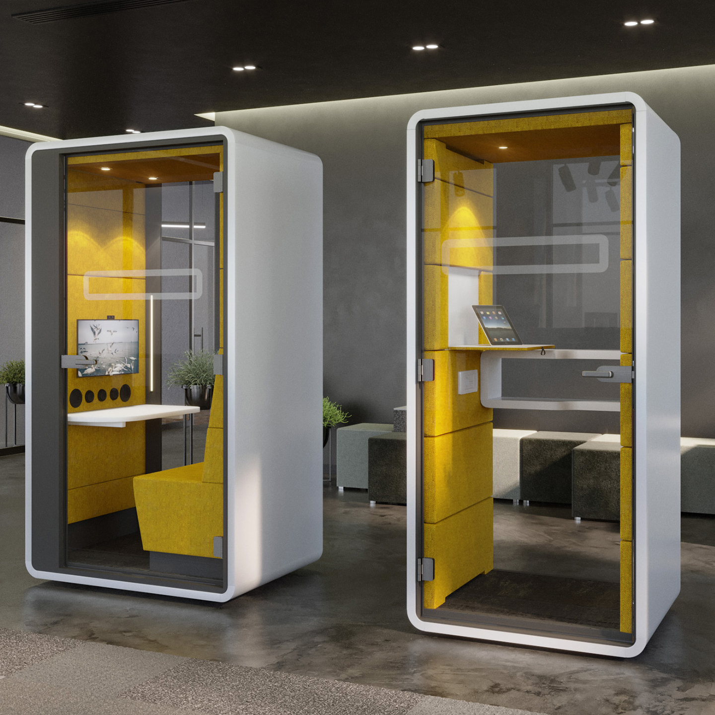 Linear Privacy Office Booth, Team Work Booths