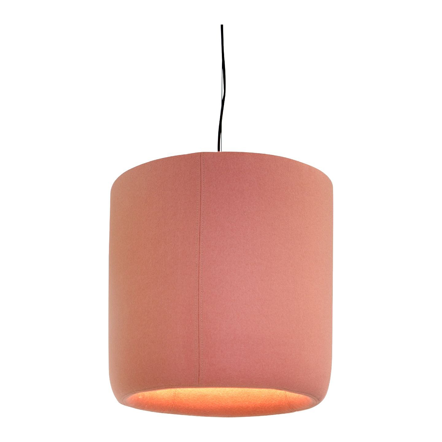 Haworth BuzziProp Lighting in a light pink color with light bulb inside