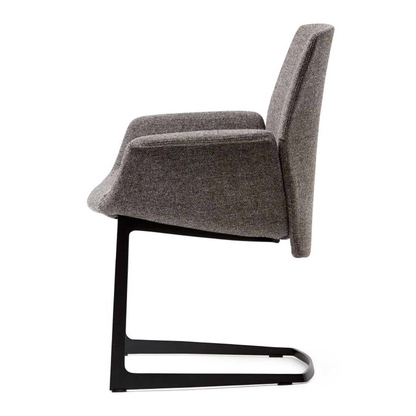 Haworth Downtown chair in grey upholstery with a cantilever base