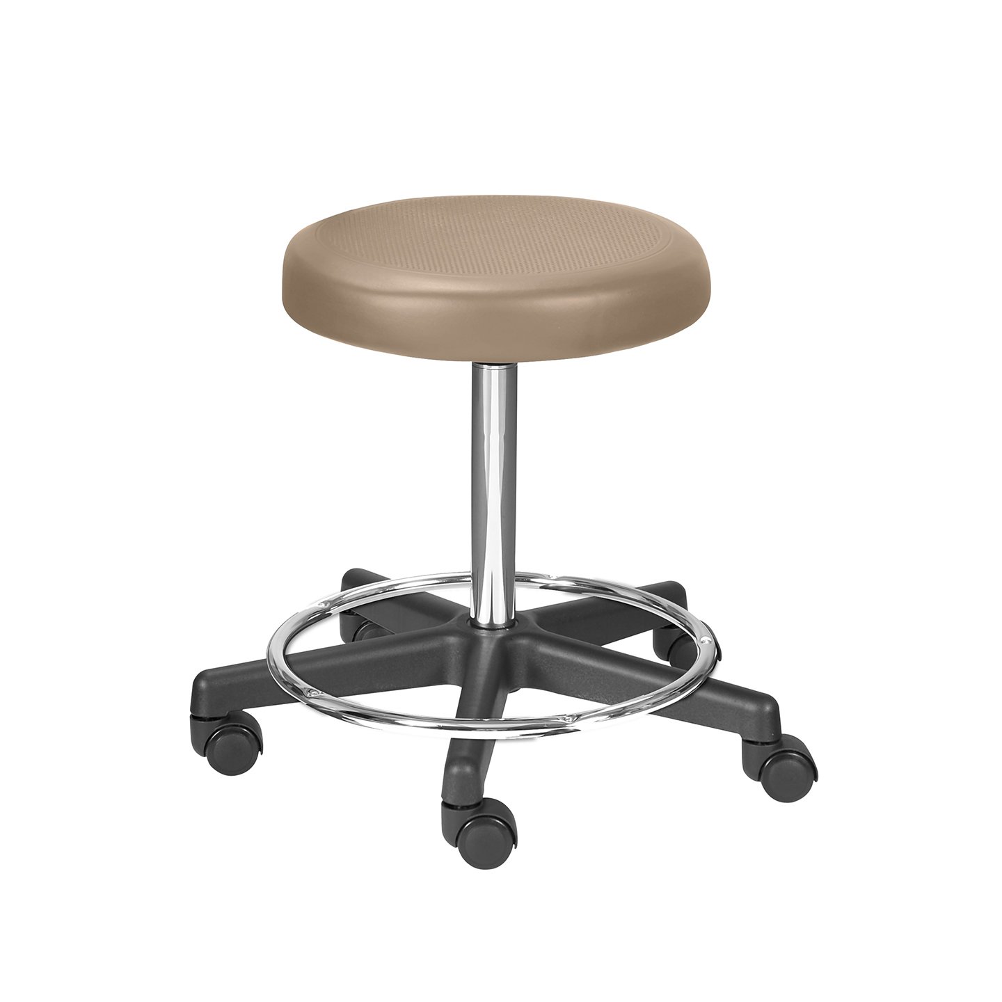 Haworth Exam stool in brown seating and swivel base