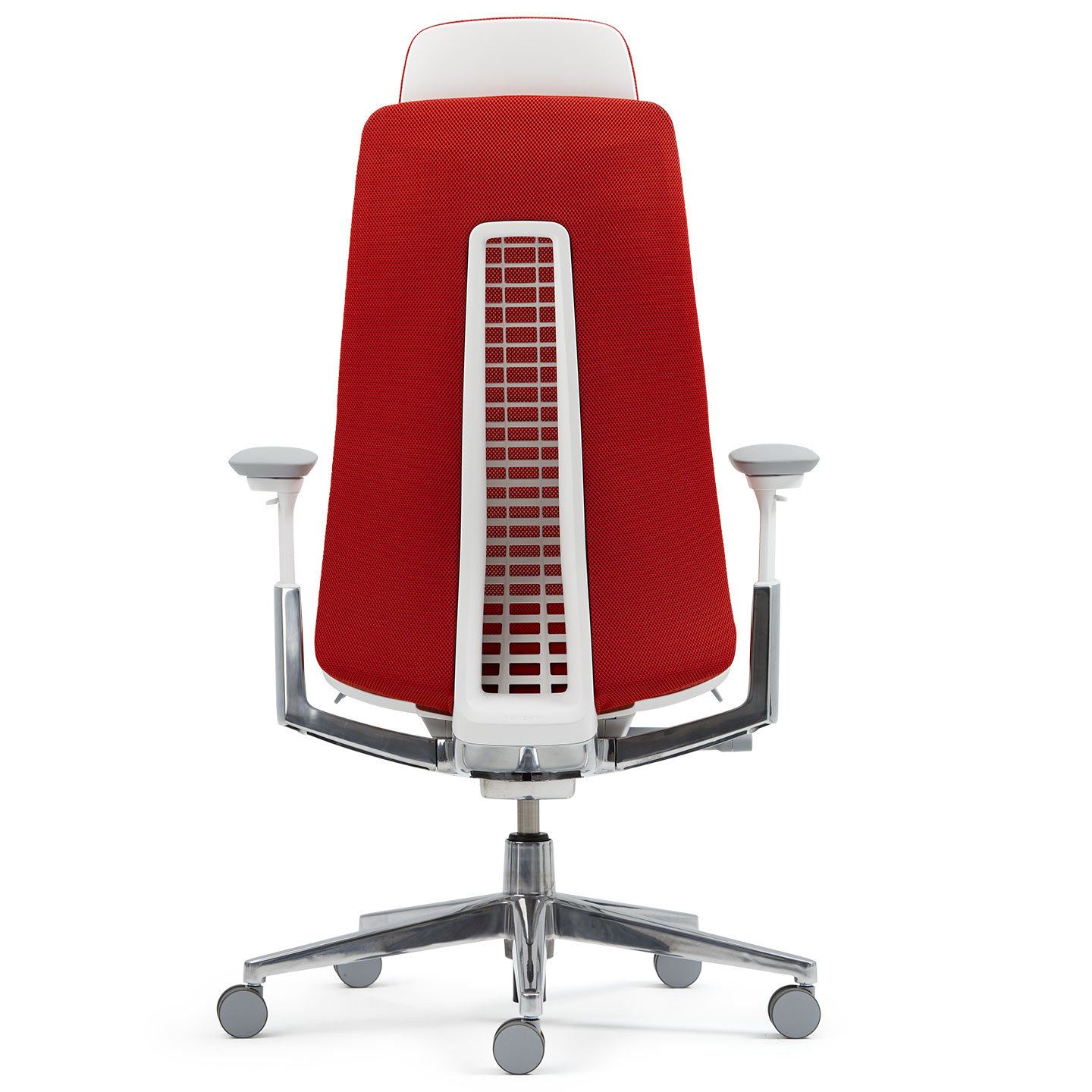 Haworth Fern Executive Task chair in red upholstery back view