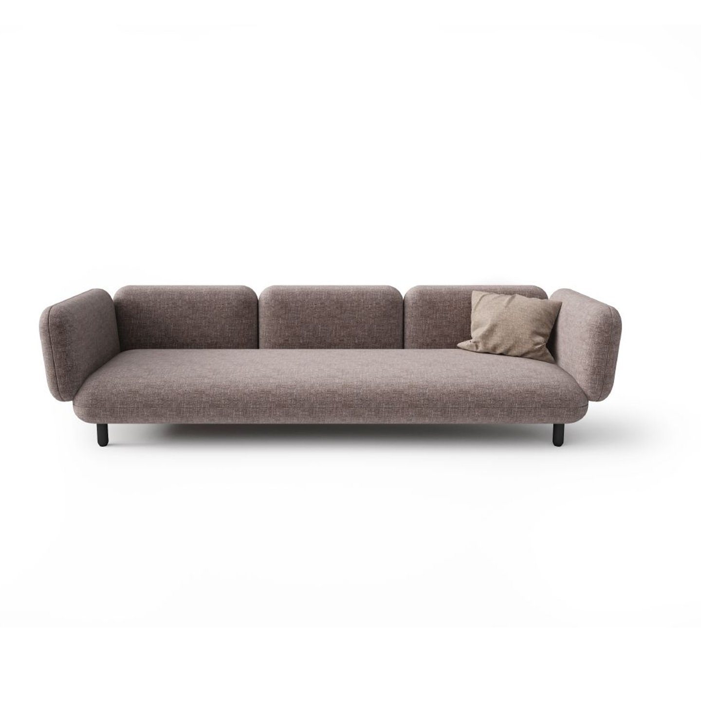 Haworth Hobo lounge sofa in brown upholstery front view