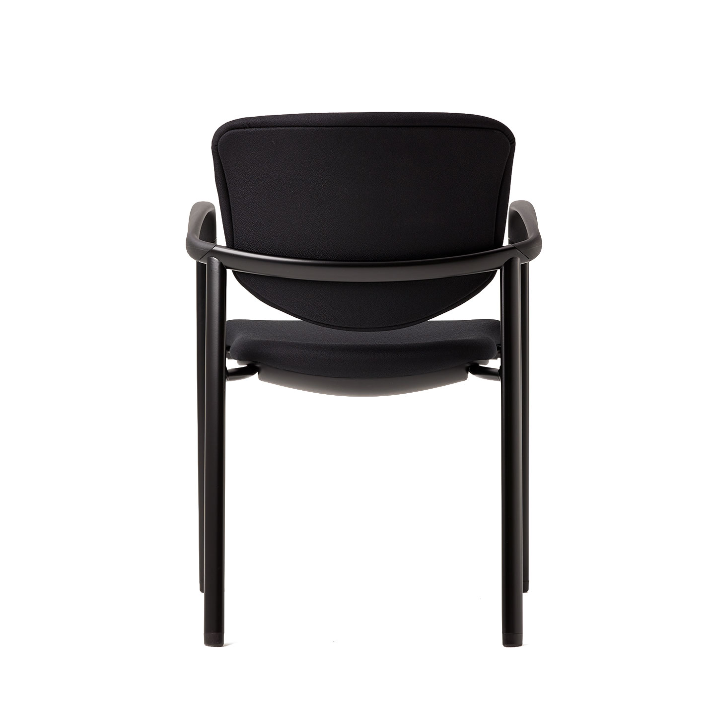 Haworth Improv Side chair in black upholstery rear view