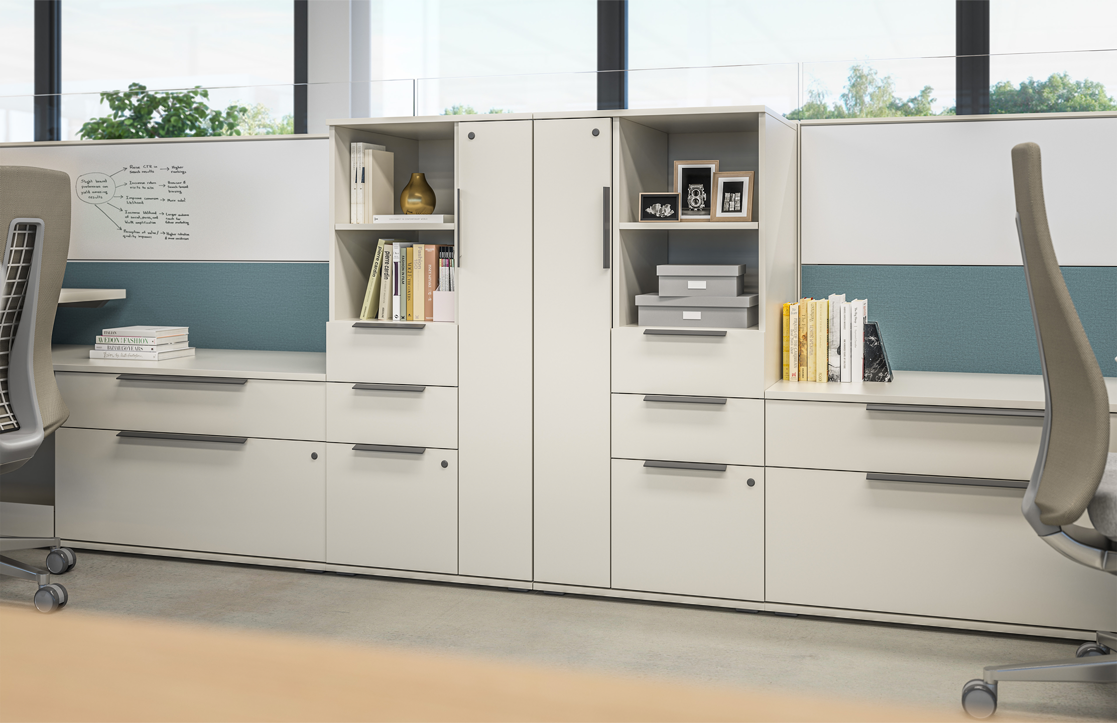 Be_Hold Be wardrobe and storage cabinets in white finish