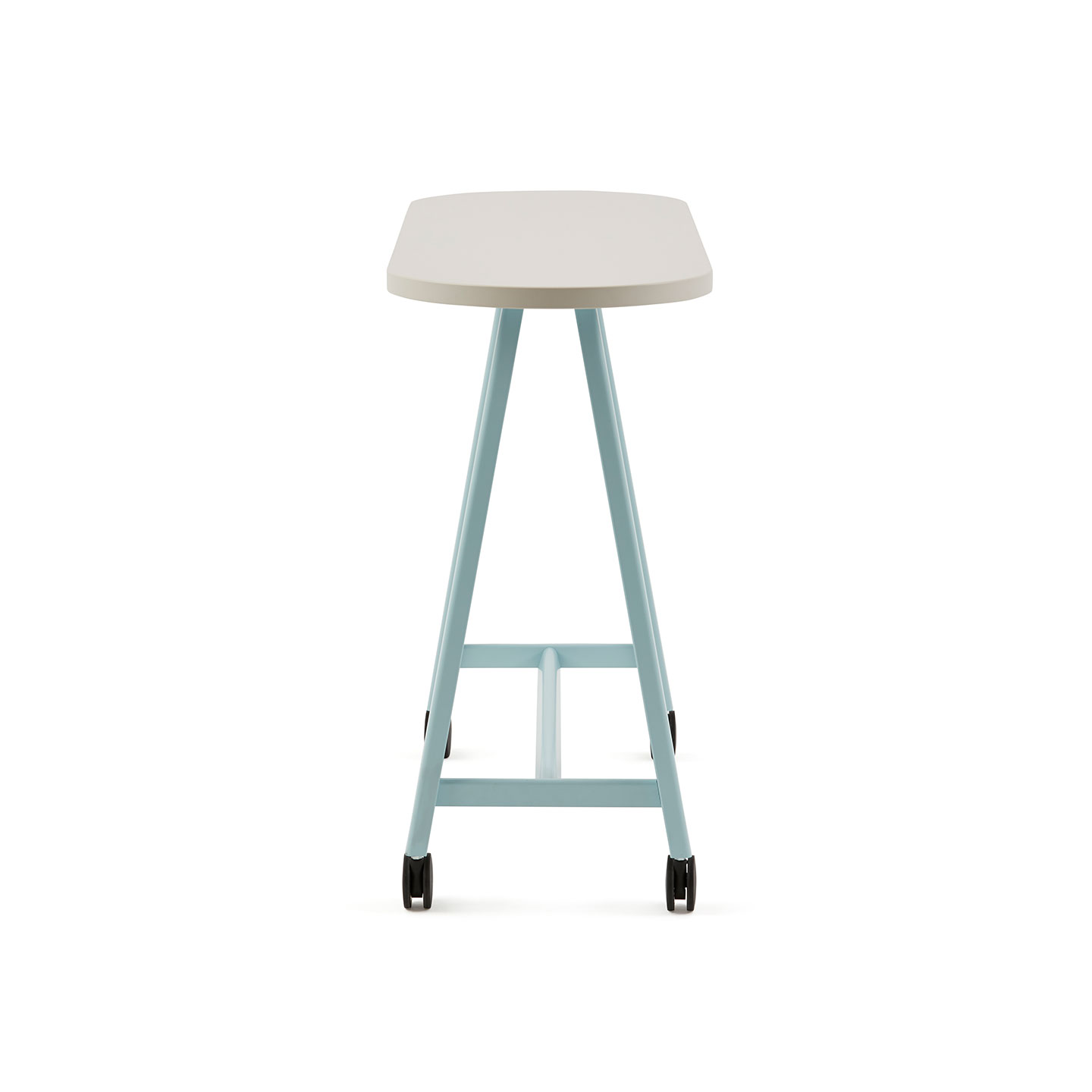 Haworth PopUp Table with chalk top and 4 legs with wheels