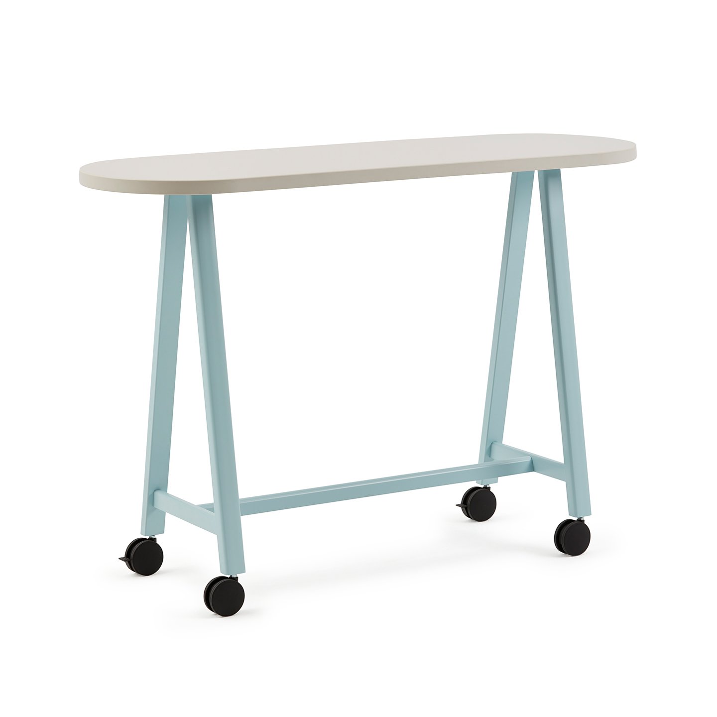 Haworth PopUp Table with chalk top and 4 legs with wheels