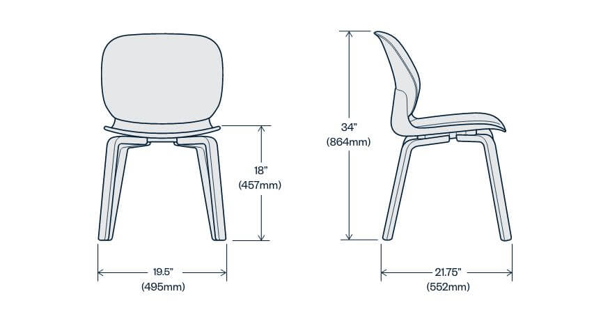 Maari Chair with Wood Base - Haworth Store