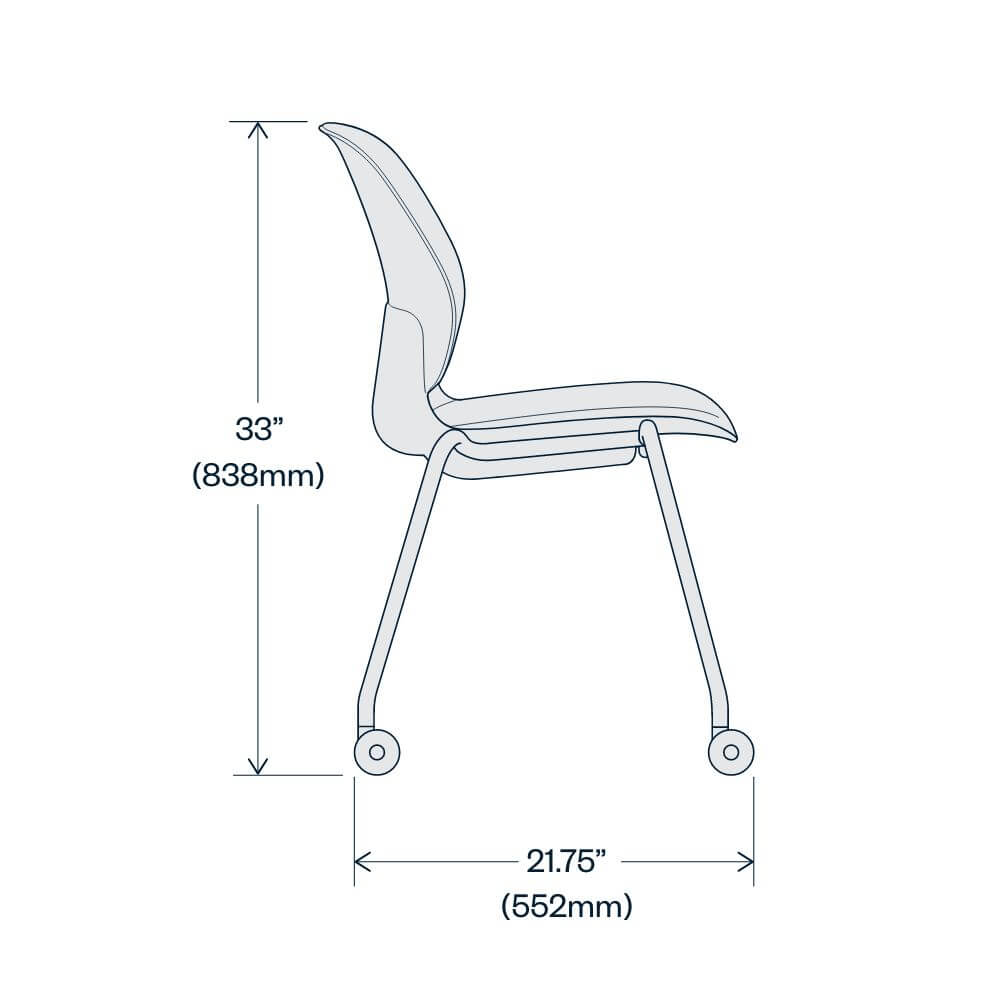 Maari Chair 4Leg Base with Upholstered Seat Haworth Store