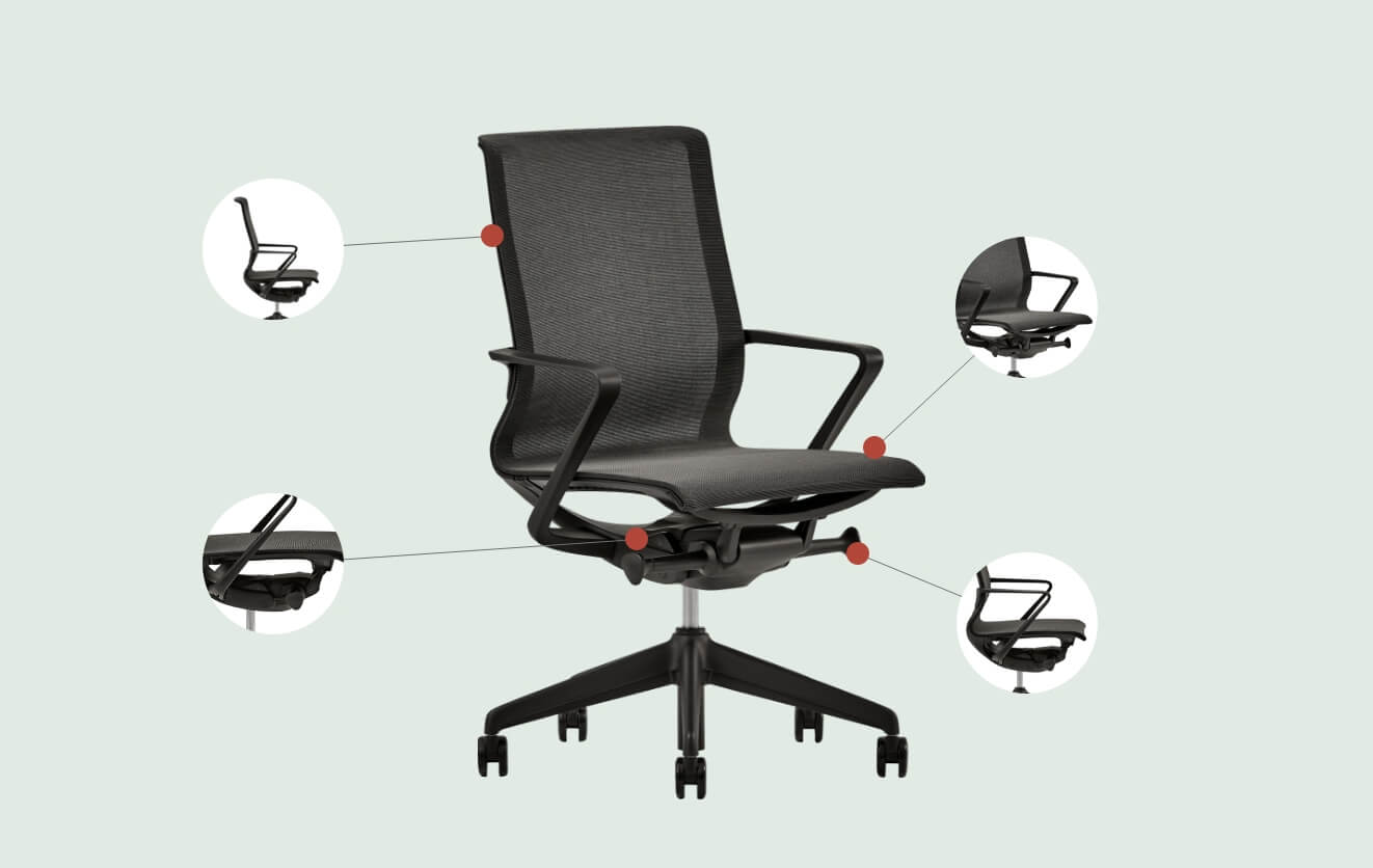 Veda MidBack Chair Haworth Store